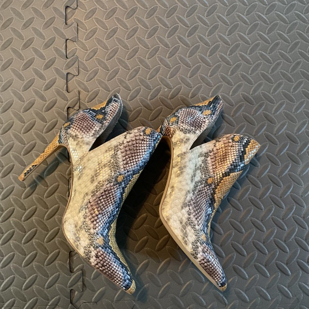 Snake skin patterned Heeled Booties